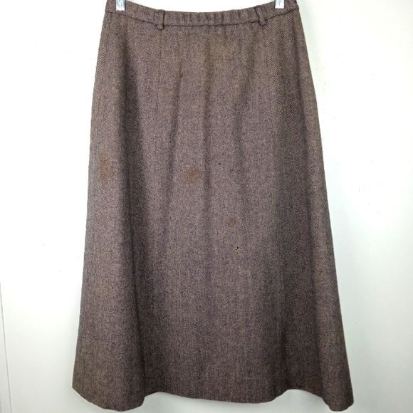 Vintage Pendleton 100% Virgin Wool Herringbone Blazer, Vest, & Skirt Set - Picture 8 of 13